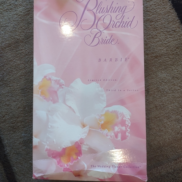 BARBIE limited edition 1996 blushing orchid bride porcelain doll NIB mattel - Picture 3 of 12